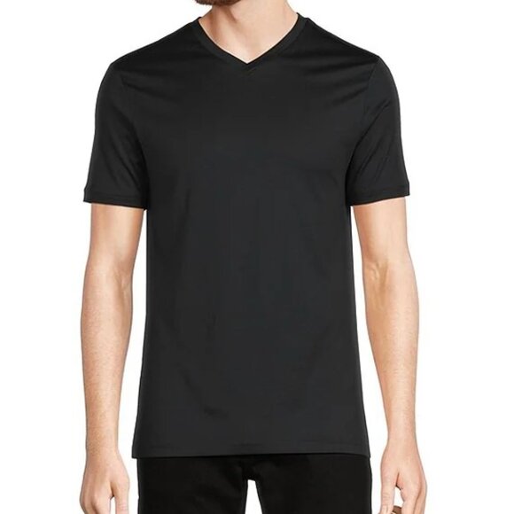 NWT Murano Men's Classic Fit Black V-Neck Short Sleeve Liquid Luxury T-Shirt XL - Picture 1 of 8